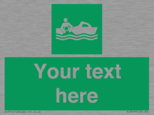 Custom sign safe condition Rescue boat